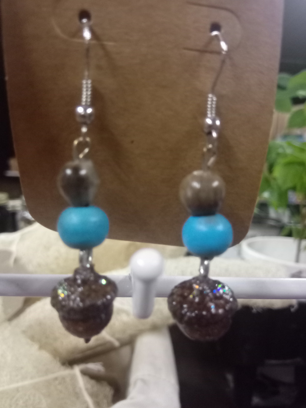 Beaded Acorn dangles
