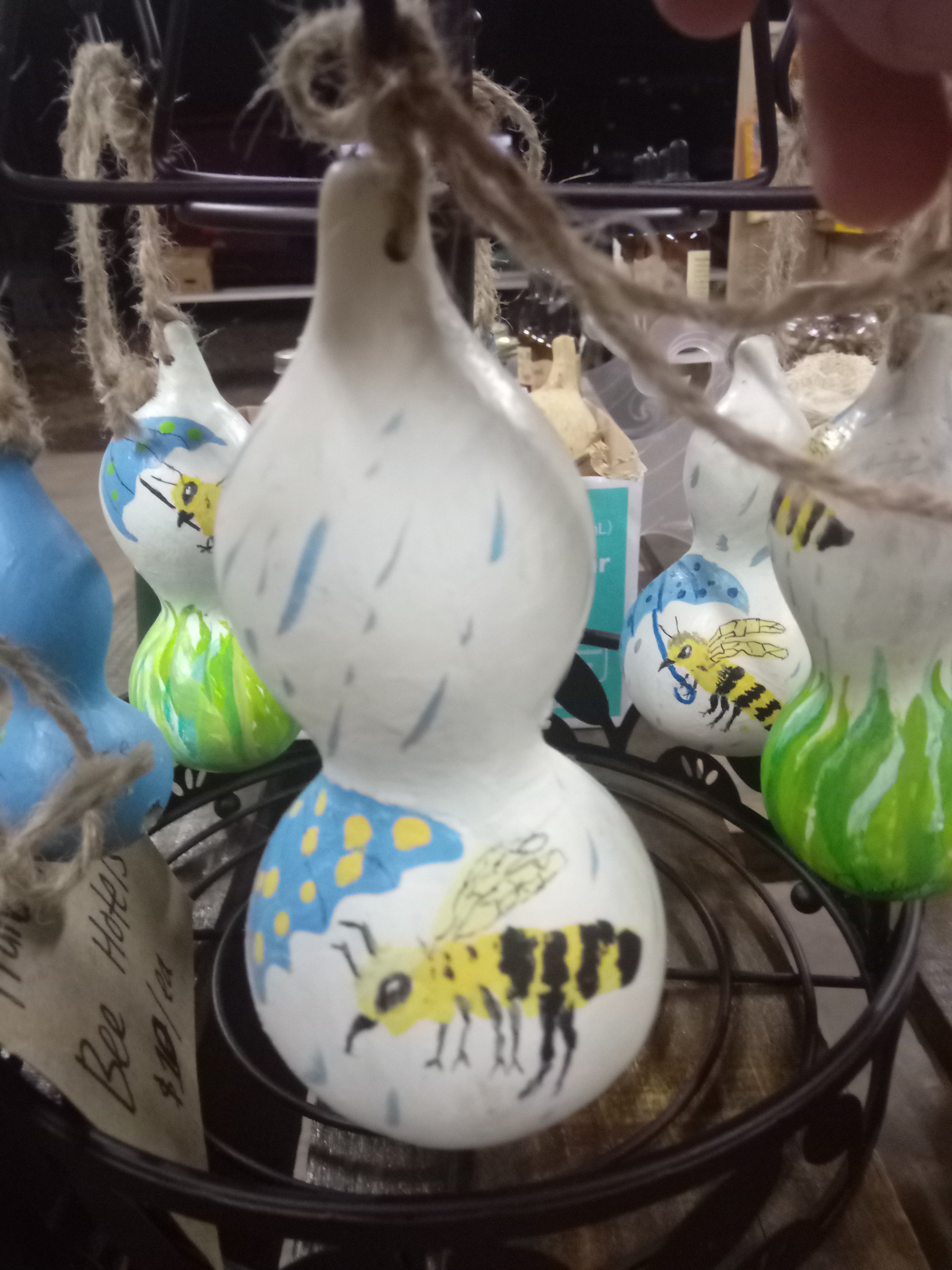 Whimsical bee hotels