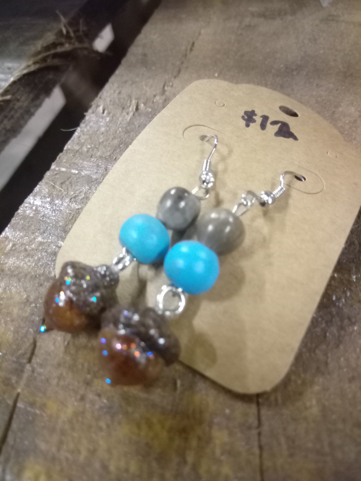 Beaded Acorn dangles