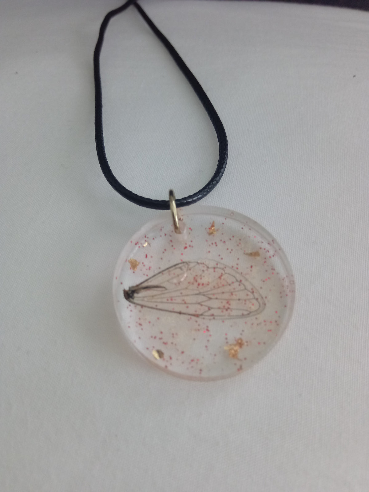 Preserved insect resin pendants