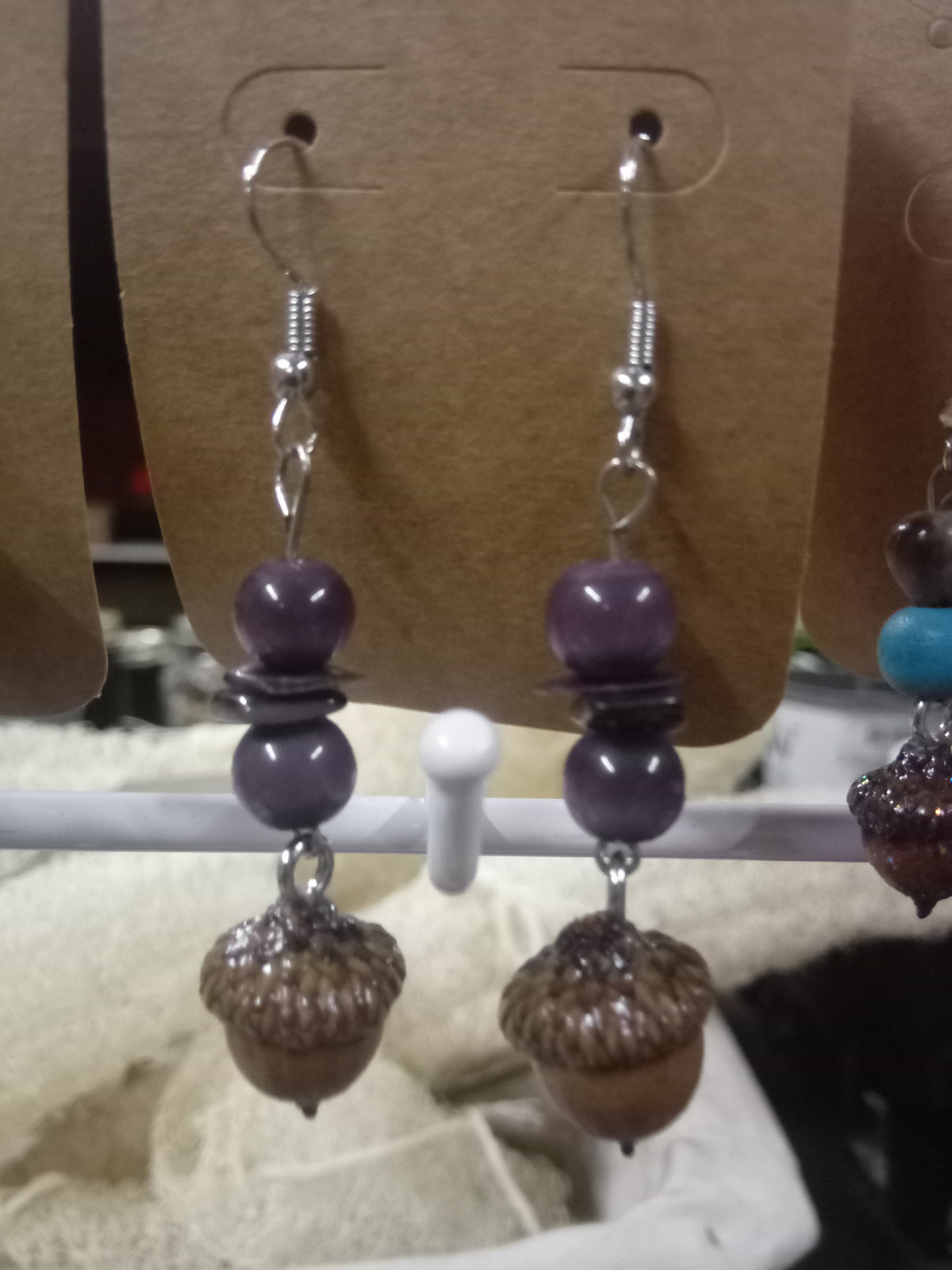 Beaded Acorn dangles