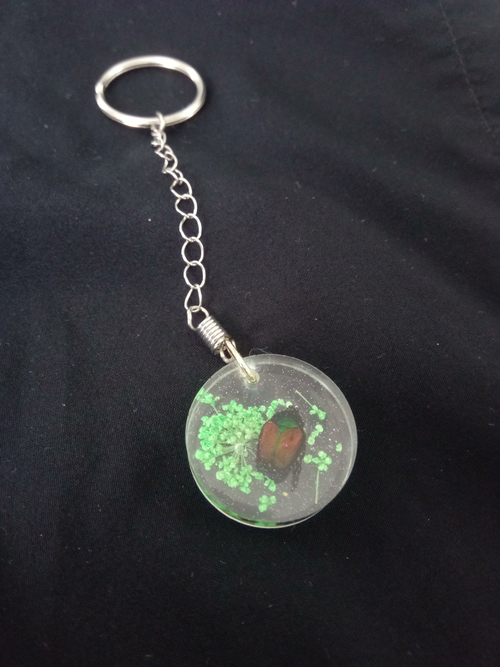Preserved insect resin pendants