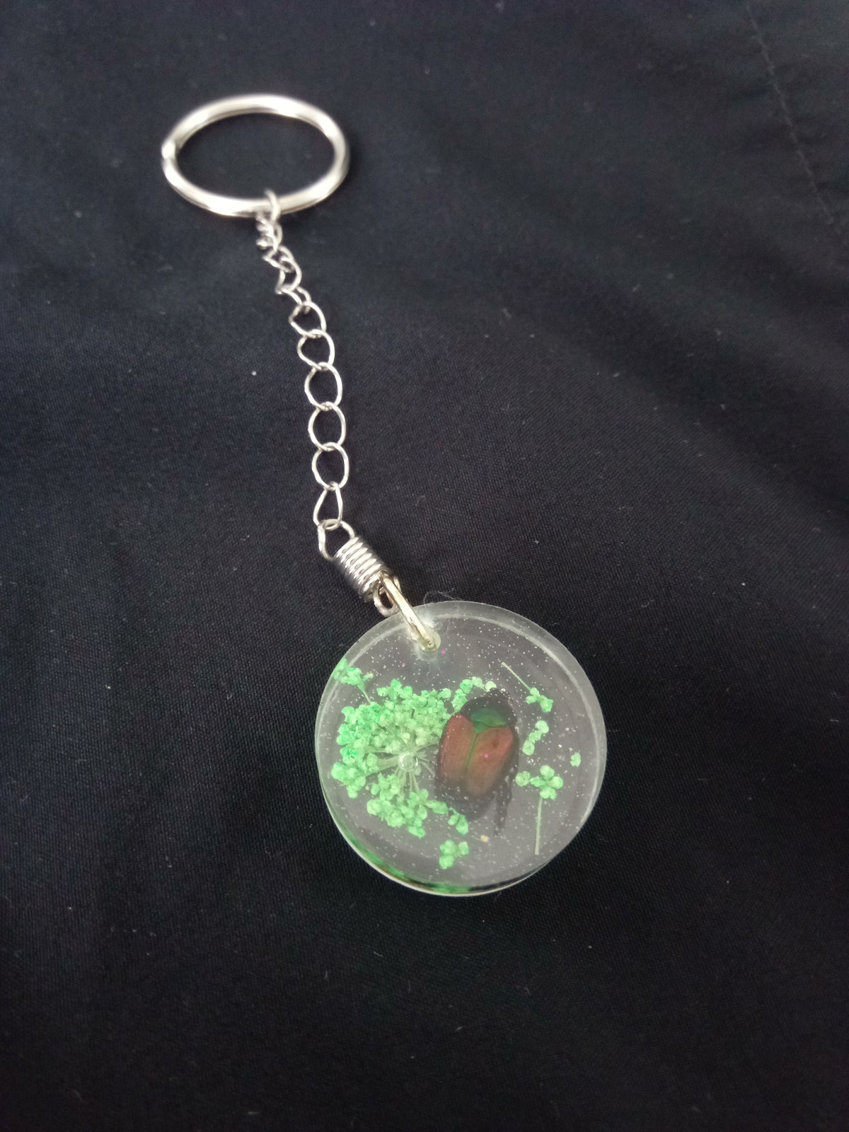 Preserved insect resin pendants